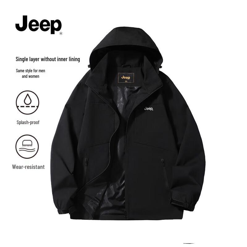 JEEP Unisex Hooded Outdoor Jacket M