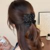 Fabric Rose Hair Claw Women Elegant Ponytail Clip Sweet Flowers Hair Clips Crab Claw Headdress Hair Accessories