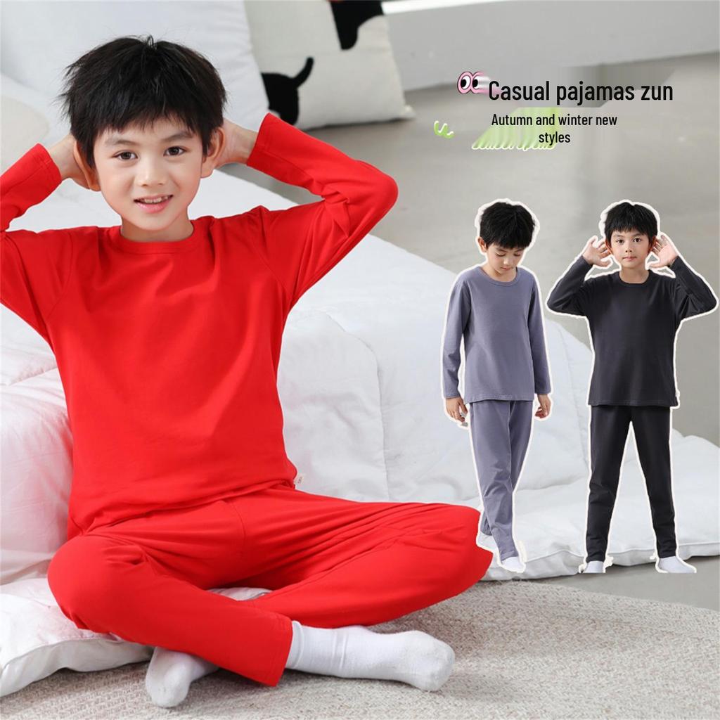 Chłopięcy Termiczny Bawełniany Zestaw Bielizny Lycra - Jesień/Zima 2025