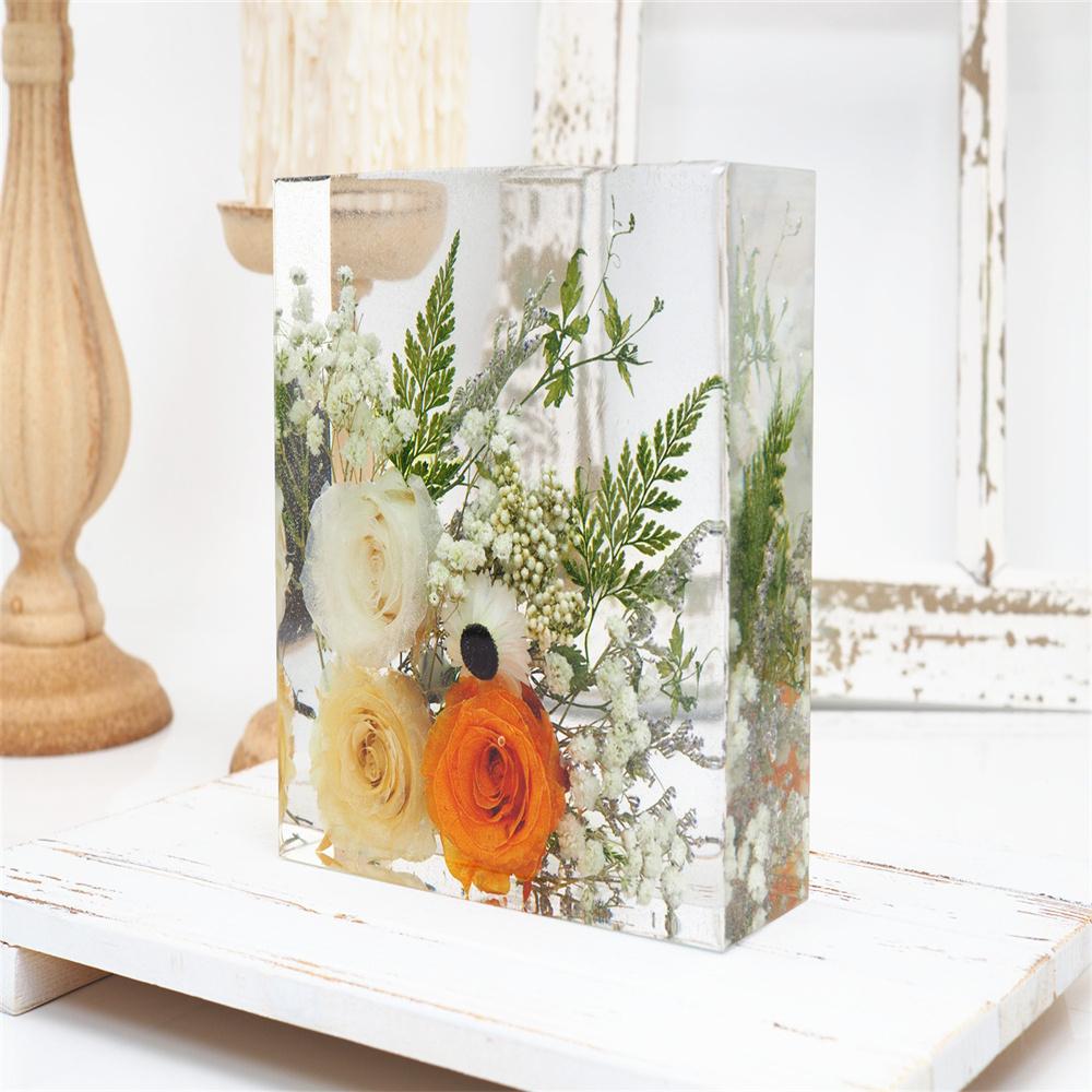 Duża Silikonowa Forma do Żywicy Epoksydowej Kryształowej Lustro w Kształcie Serca Prostokątne Lustro Materiał Przezroczysty/Półprzezroczysty Na Prezent