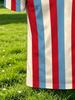 Men's Outdoor Polo Shirt, Available in Multiple Sizes, with Red, Blue, and White Striped Print. Stylish and Comfortable, This Men's Top Is Suitable