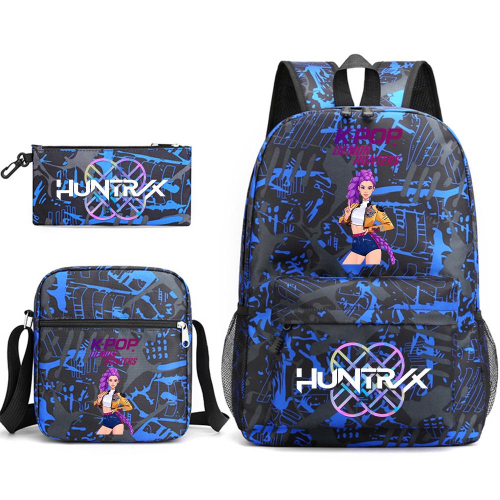 

3Pcs/set Anime Printed Backpack with Shoulder Bag Pencil Case for Teenager Student Boy Girl School Bag Large Capacity Bookbag Kid Gift Mochila