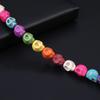 1 Streng Halloween Schedelkralen, Gotische Natuursteen Turkoois Kralen voor DIY Kettingen Armbanden Enkelbandjes Accessoires, Sieraden Maken Handwerk Kralen 38cm