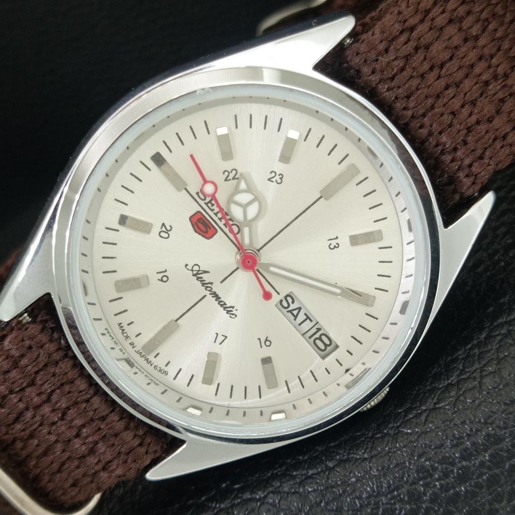 

VINTAGE SEIKO 5 AUTOMATIC 6309A REFURBISHED JAPAN MENS SILVER WATCH a442805-1