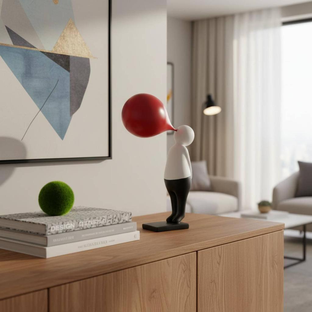 Modern Resin Figure Creative Shape Sculpture Minimalist Balloon Person