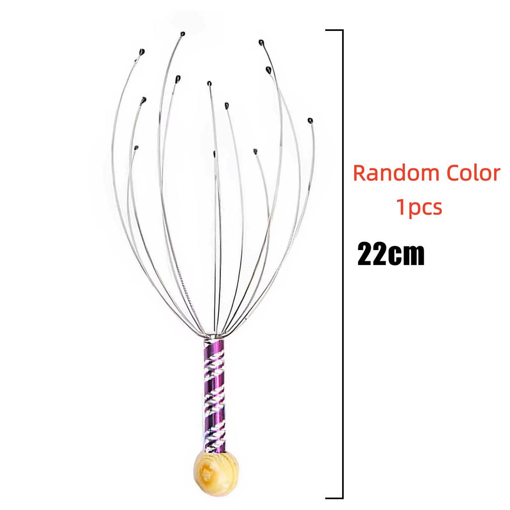 1pcs Random Color Octopus Head Massager Head Massager Scratching Octopus Scalp Tool Pet Massage Head Therapy