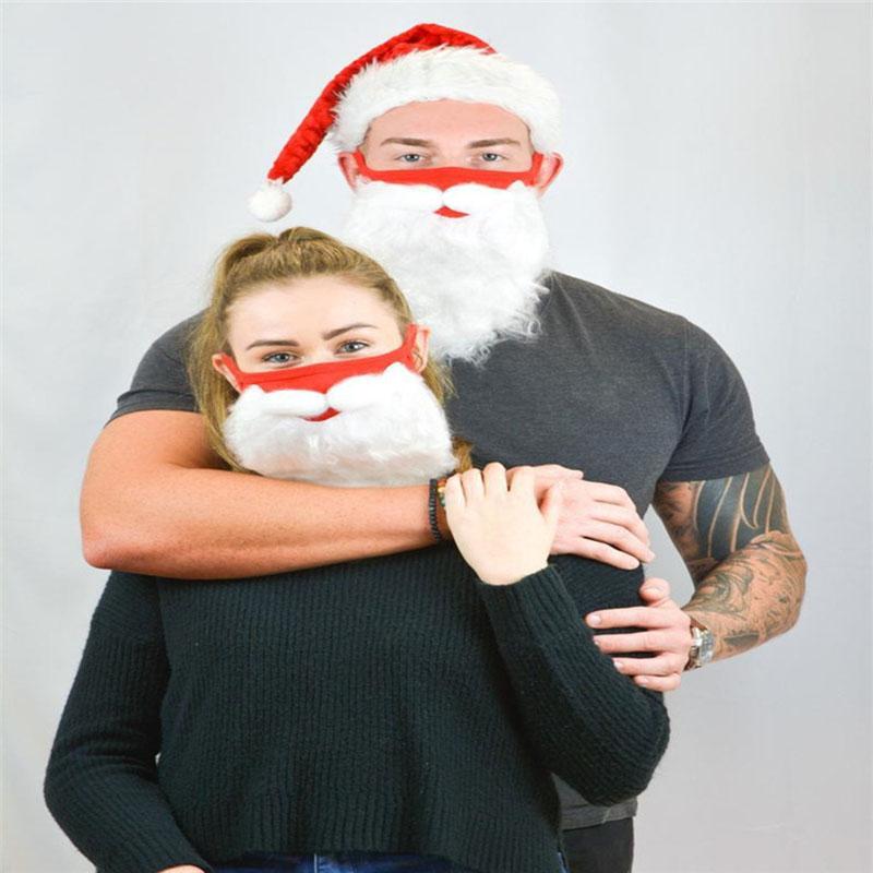 2025 Christmas Party Decorations Holiday Cosplay Funny Christmas Hat Eyebrow Set Accessories White Beard Mask