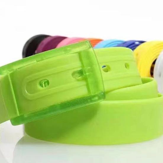 Waist Belt Adjustable Perfume Smell No Metal Prepunched Pin Buckle Everyday Wear Candy Color Women Men Silicone Waistband for Daily Life