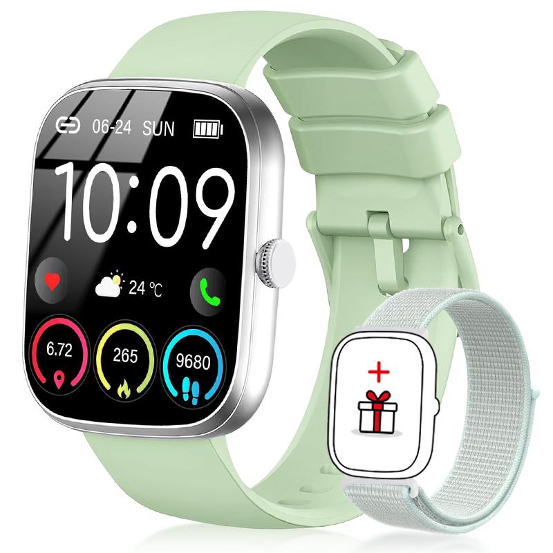 Smart Watch For Android iOS 1.96" Smartwatch Answer Make Call Waterproof Sports Fitness Tracker Heart Rate Sleep Monitoring