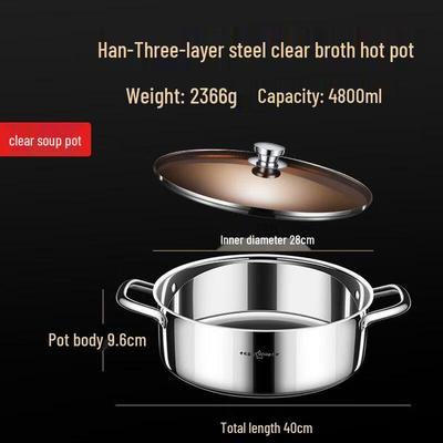 JINGRX 304 Stainless Steel Hot Pot