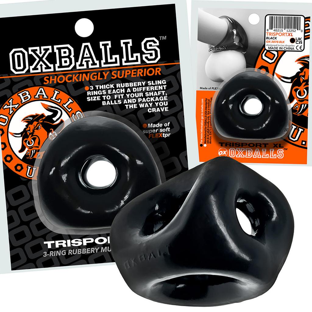 Ballstretcher Tri-Sport XL 25 mm Noir - Oxballs - Ballstretchers Souples