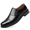 Genuine leather cowhide shoes men's spring three-joint breathable leather shoes men's security business black men's shoes