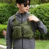 Outdoor Sports Chest Bag for Men Front Running Vest Bag with Multiple Compartments EDC Travel Chest Pack for Workout Cycling Hiking