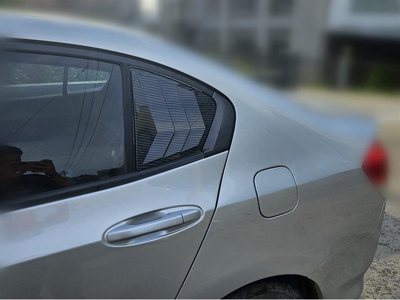 Carbon Fiber Rear Quarter Window Louvers for Honda Fit 09-14, Mustang Style Exterior Trim
