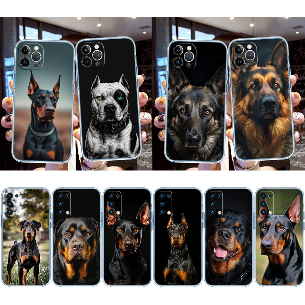 Rottweiler Doberman Guard Dog Phone Case for Motorola Edge 20 30 S30 40 50 Fusion Lite Plus Pro Ultra Neo One Action Zoom Hyper Power Macro Vision