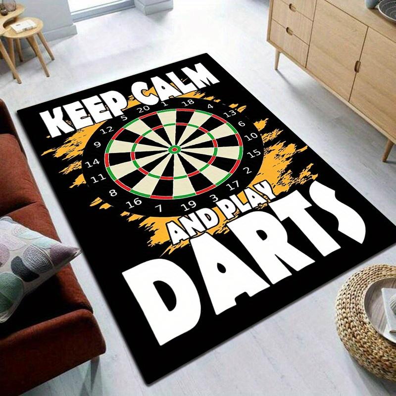 

Darts Board Sports Theme Door Mat, Game Room Non-Slip Wear Resistant Area Rug, Washable Indoor Outdoor Floor Mat for Home Decor 40x60cm