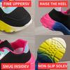 Fashion Sneakers Women's Platform Sports Shoes Rainbow Lace Up Multicolor Real Leather Vulcanize Shoes Casual Running Shoe Footwear
