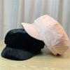 Popular Plush Beret Hat for Women Furry Fauxfur Octagonal Cap Driver Hat Sweet Girl Shelby Cap for Winter and Autumn