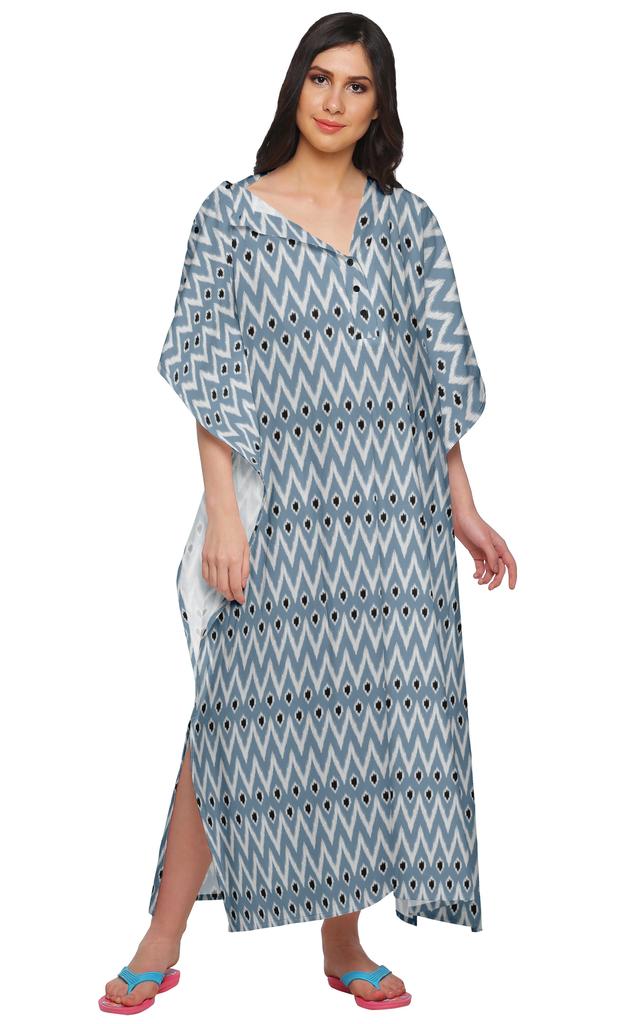 Moomaya Womens Long Maternity Kimono Sleeves Button Down Maxi Dress Kaftan
