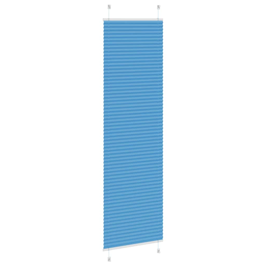 Blue Pleated Roller Blind 60X200 Cm Fabric Width 59.4 Cm