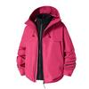 Unisex Outdoor Hiking Jacket With Removable Hood Windproof Breathable Waterproof Shell Winter Trekking Mountaineering