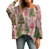 Hollow Out 3D Print Long Sleeve Christmas Sweater