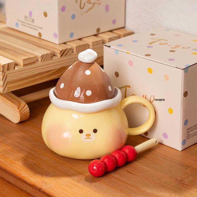 

Cute Dog Cartoon Ceramic Mug with Lid
