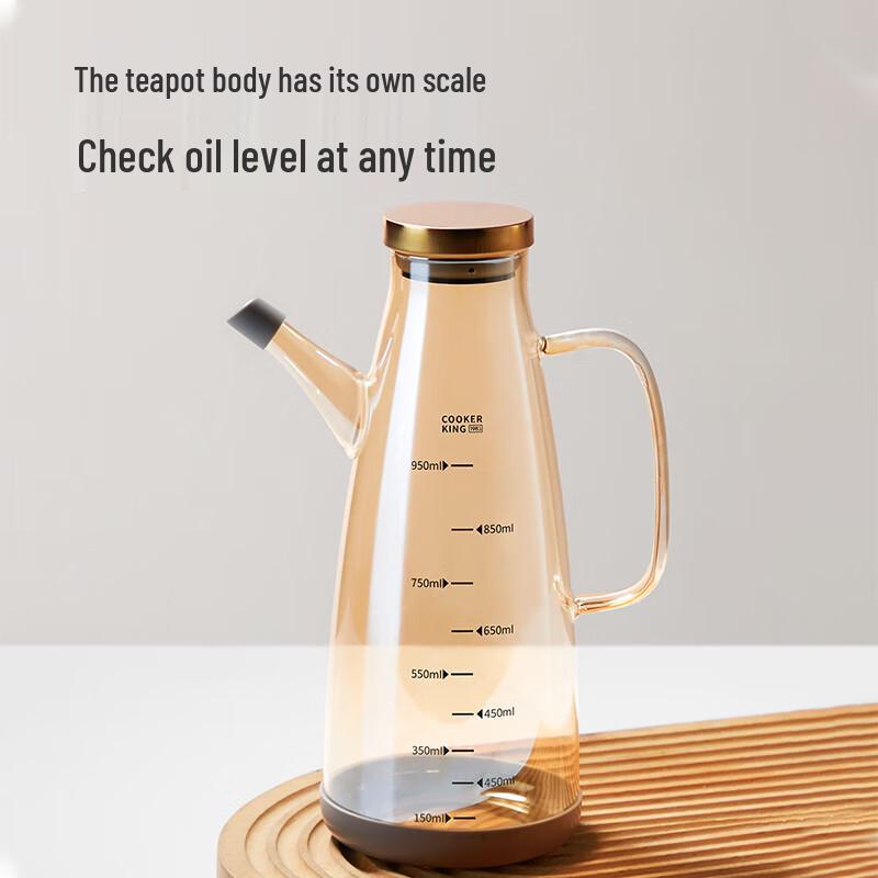 COOKER KING Borosilicate Glass Oil Dispenser - 600ml (2-Pack)