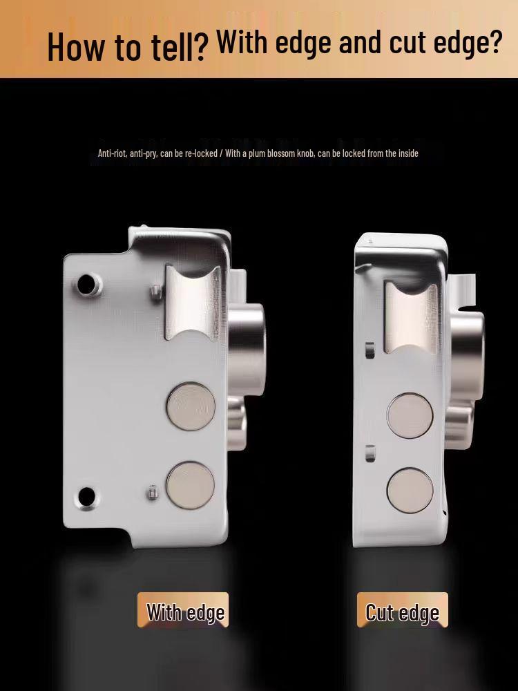 Universal Stainless Steel Anti-theft Door Lock for Bedroom, Dormitory, or Main Door