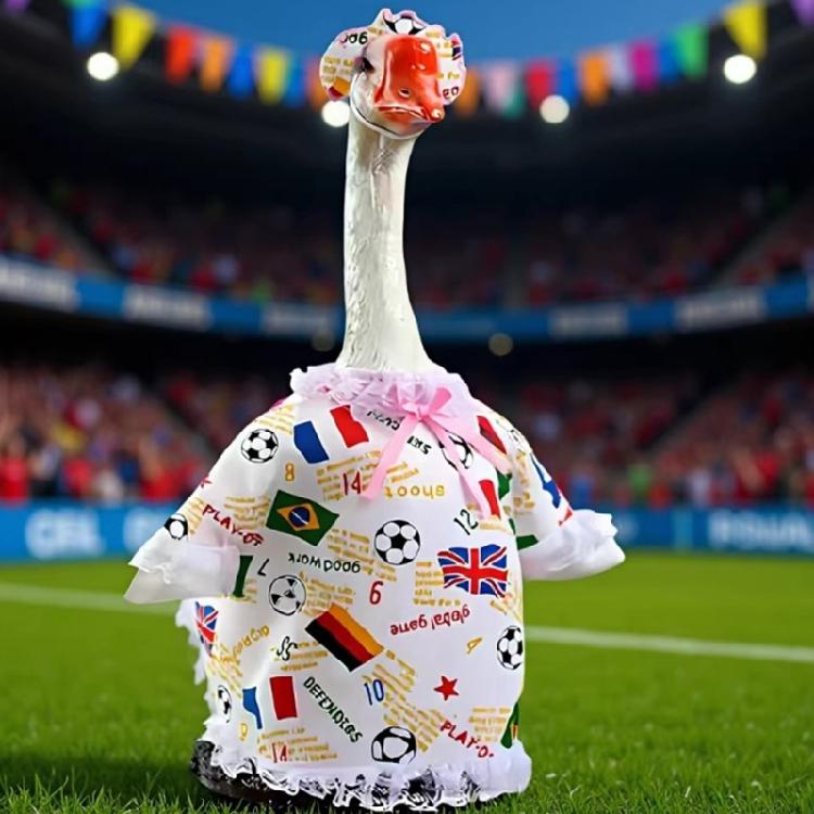 Football Porch Geese Clothing Set Dress Decoration Home Porch Ornament Festive Holiday Supplies Theme Outfit Decoration