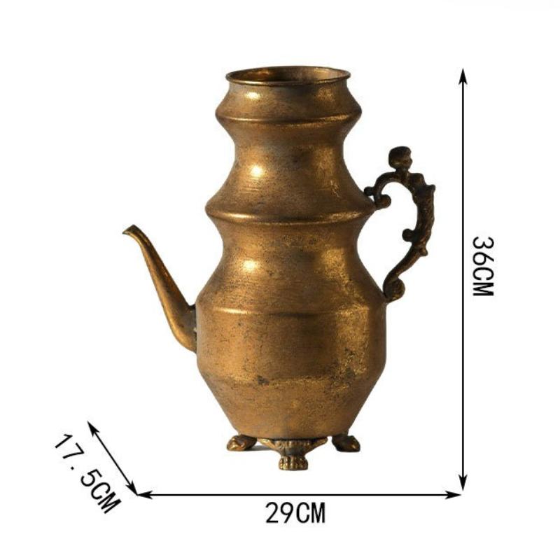 

Creative Kettle Vases Living Room Desktop Retro Flower Bottle Balcony Flower Vessel Ornament Simple Home Decoration Accessories