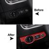 Red Carbon Fiber Headlight Switch Panel Cover Trim For Dodge Challenger Charger