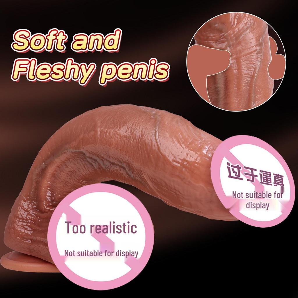 Silikon Gebogener Dildo Weiches Fleisch Erwachsenenspielzeug für Frauen