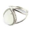 Inel de argint 'Sissi' alb