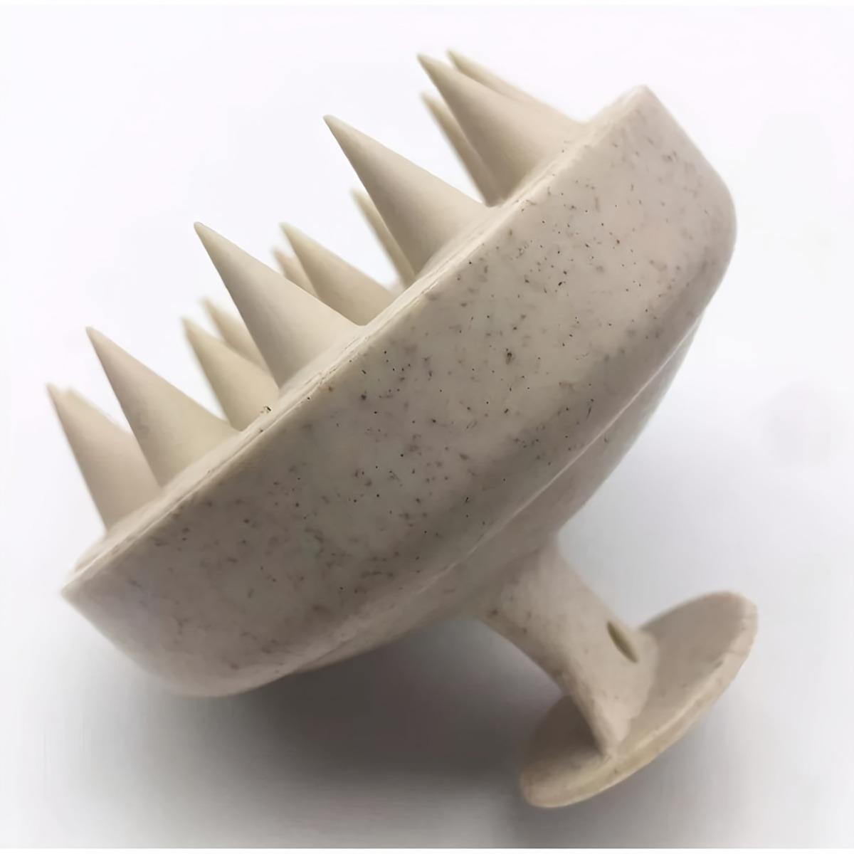 

Gentle Scalp Exfoliator Brush, Wheat Straw Body & Silicone Tips, Stimulates Blood Flow, Easy to Clean, Multi-Color темно-желтого
