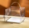 20piece Mini Birthday Cake Box 3 Inch Pastry Portable Boxs Square Fully Transparent Plastic Portable Packaging For Desserts