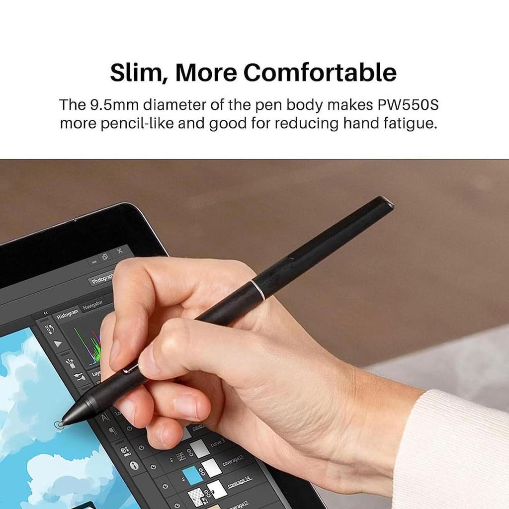 PW550S Stylus for Huion Inspiroy 2, Giano, Keydial, and Dial 2.
