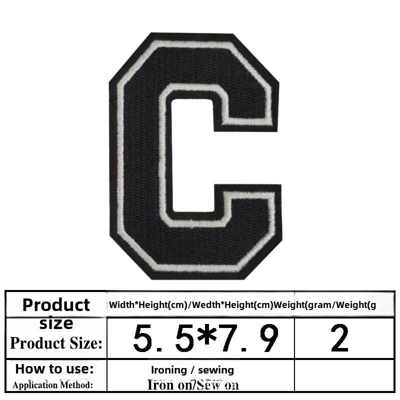 Embroidered Alphabet & Number Jersey Patch Armband Badge