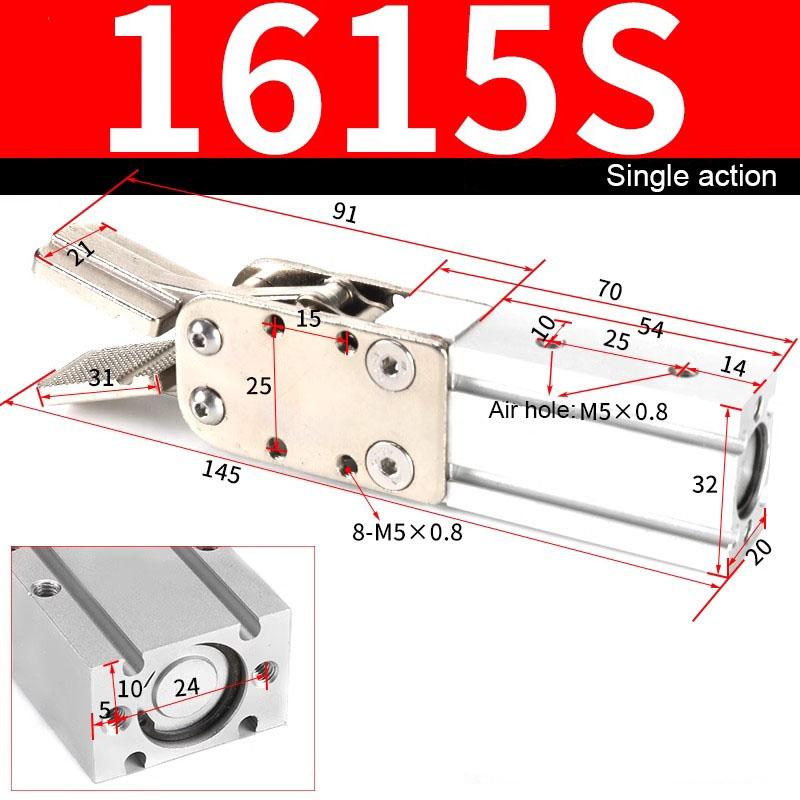 Serie Air EOAT Pneumatikzylinder 2015D 1615D Greifer für Robotermaschinen Einfachwirkend Doppeltwirkend Manipulator Endklemmen