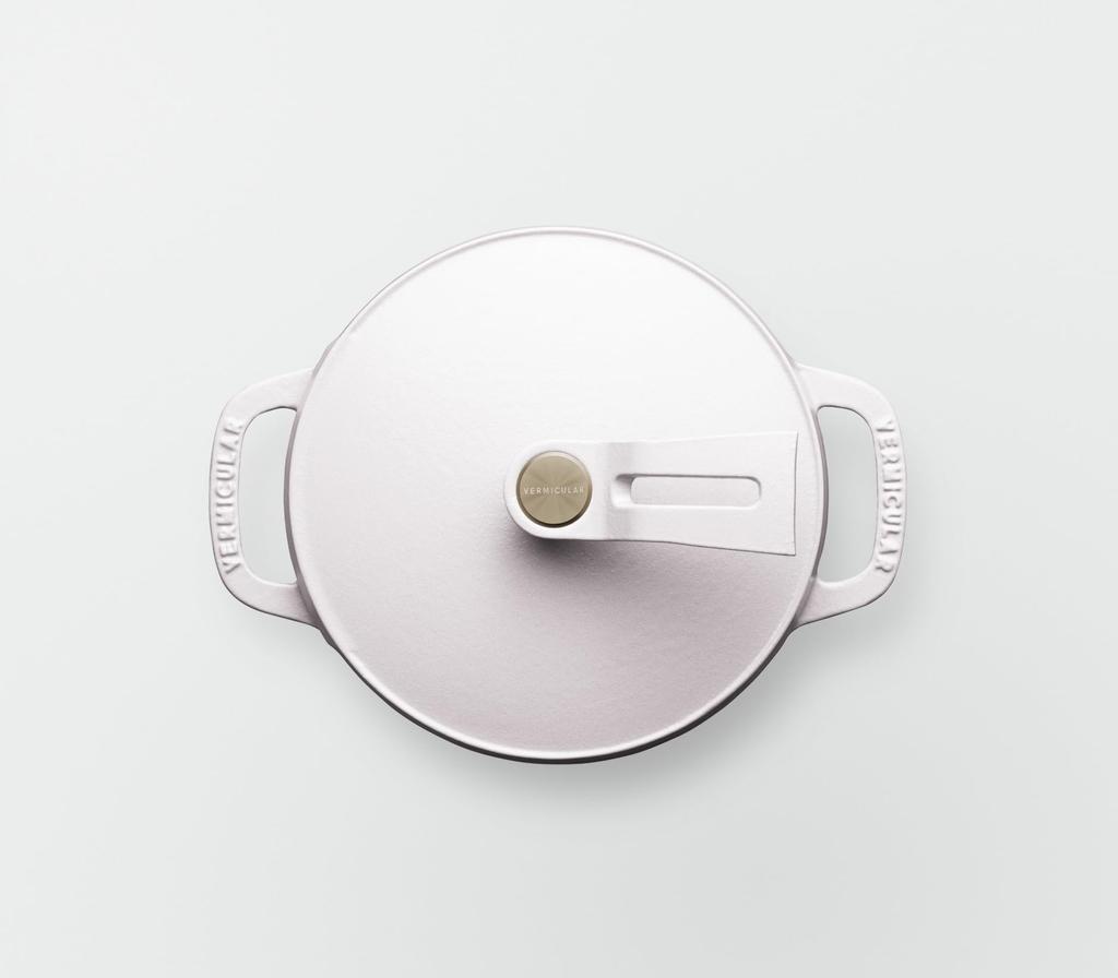 Vermicular Oven Pot 2 Lid Cloud Self-Standing (Matte Pink, MINI14cm)