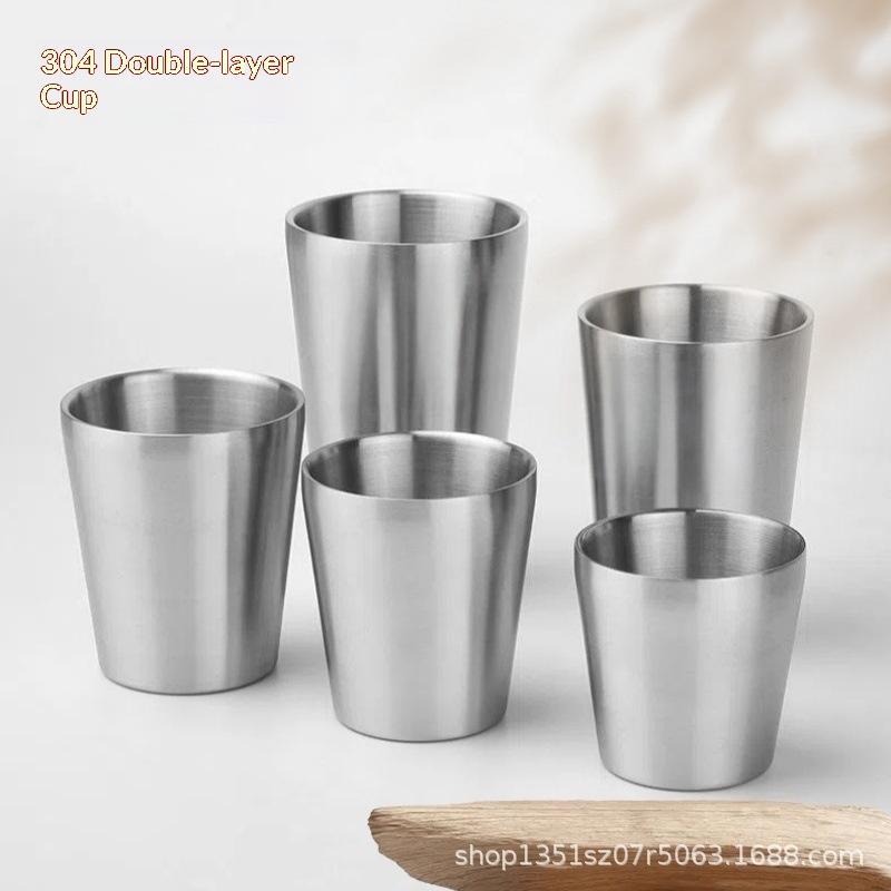 260/300/350/450 ml Nerezové Prémiové Pohárky na Pití Nerozbitné Udržující Chlad Pro Pikniky Domácí Večírky Denní Použití