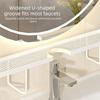 No-Drill Faucet Sink Shelf Large Capacity Faucet Drain Organizer Sink Drying Rack  Mirror Front