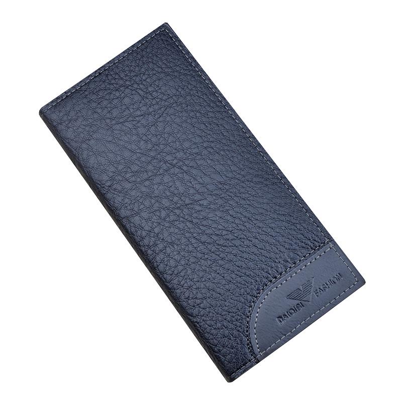 Men's Retro Long Thin Soft Wallet with Multiple Card Slots and Large Capacity