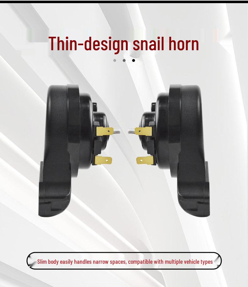 Fits Xiao Niu Electric Vehicle 12V Slim Waterproof Dustproof Snail Horn, Single to Double Conversion.