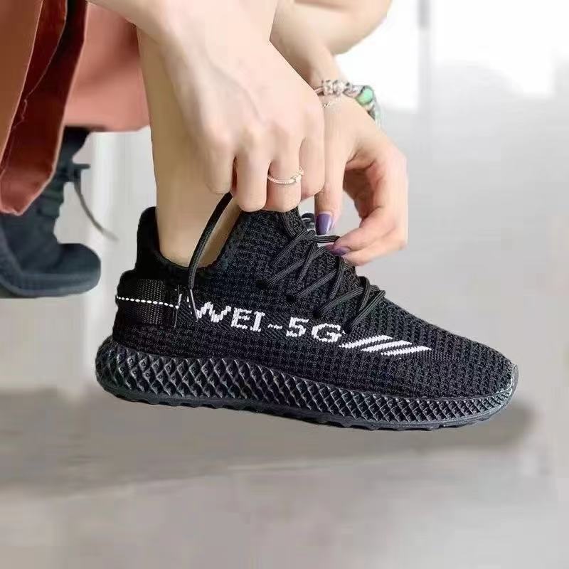 Женская обувь весна и осень новая спортивная обувь женская дышащая вязаная повседневная обувь легкая вязаная беговая обувь 36