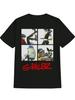 Casual Crew Neck T-shirt with "Gorillaz" Graphic Design - Black