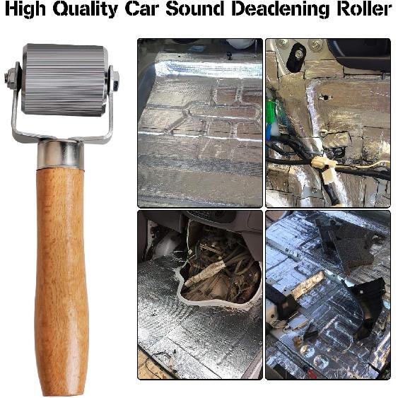 Car Sound Deadening Roller Metal Installation Tool 3 Pcs for Auto Noise Roller Car Sound Deadener Application Installation Tool Rolling Wheel