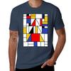 Mondrian Christmas Tshirt Casual Lightweight Short Sleeve Top