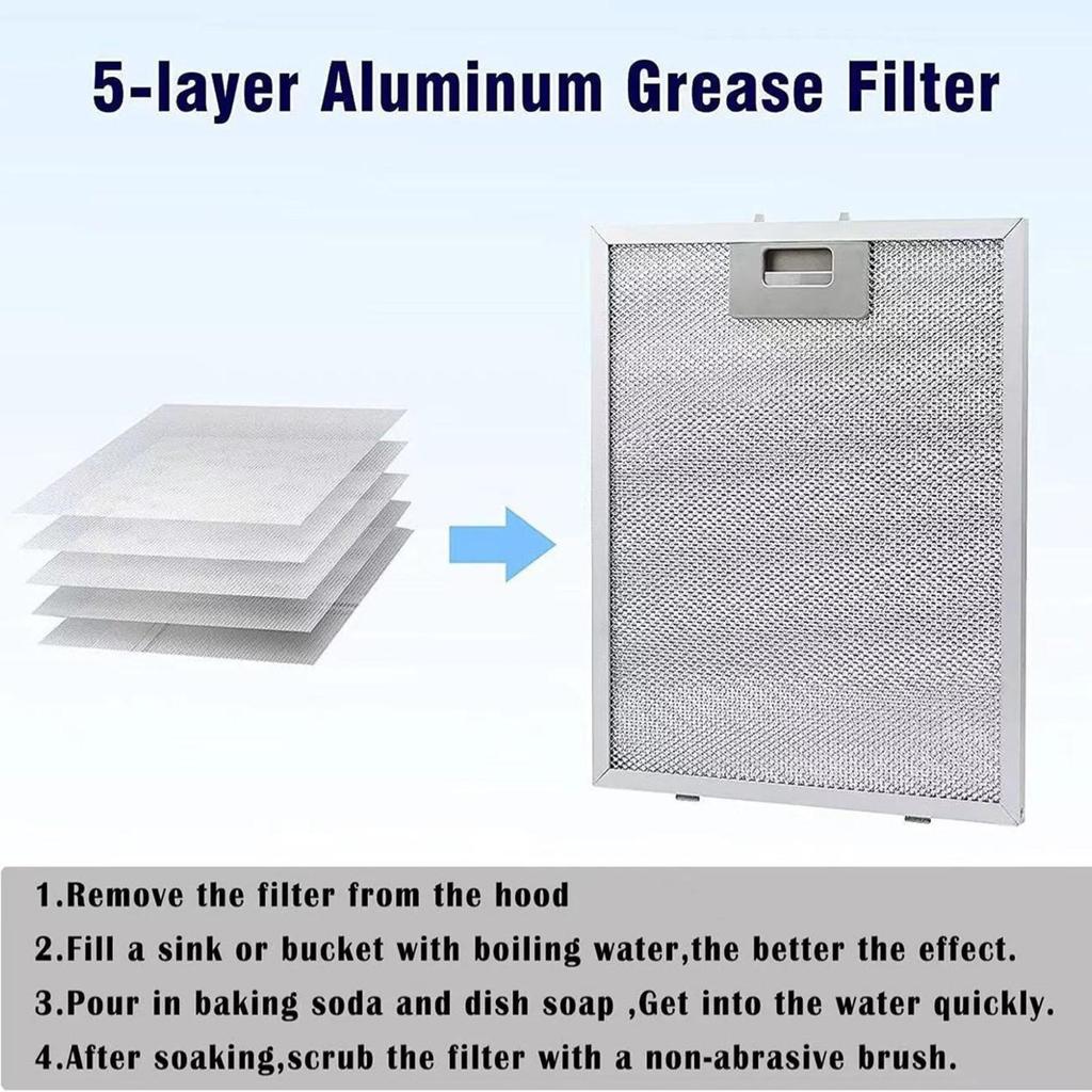Range Hood Filter 10.24x12.6inch Easy to Clean Kitchen Exhaust Fan Replacement Part for