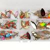 30pcs Metal Spoon Spinner Fishing Lure with Treble Hook Spoonbait Crankbaits Artificial Bait for Bass Trout Perch Pike